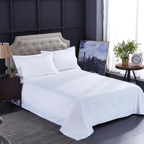 Premium White Duvet Cover & Bed Sheet Set (Egyptian Cotton)