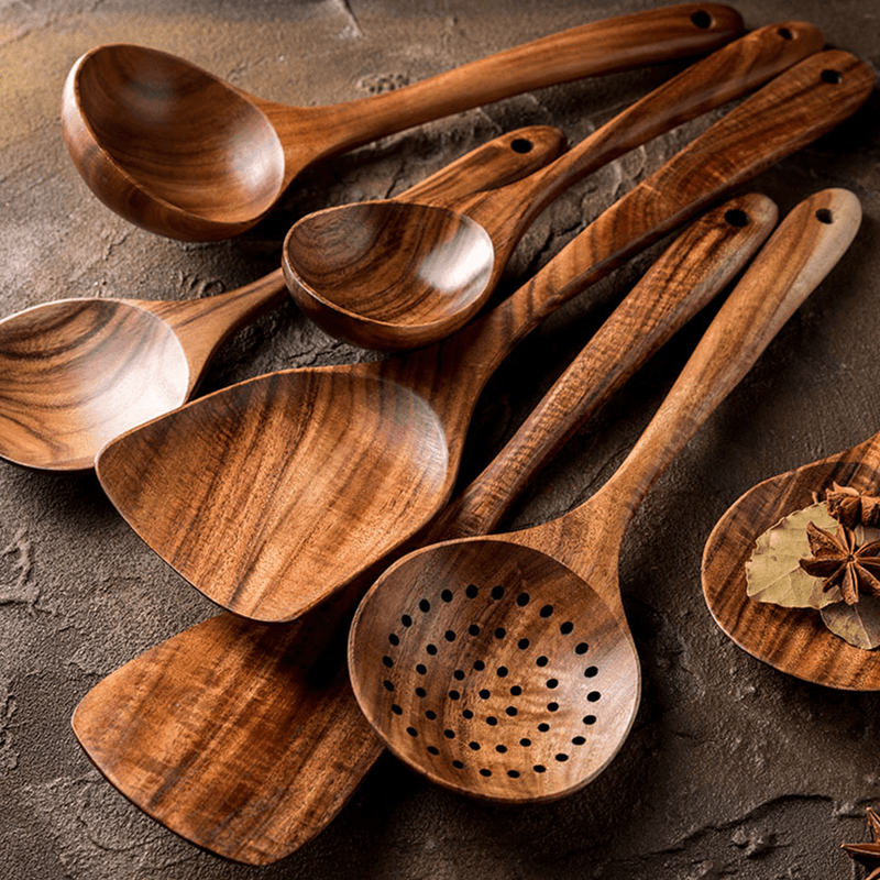 Wooden Kitchen Spoon Set