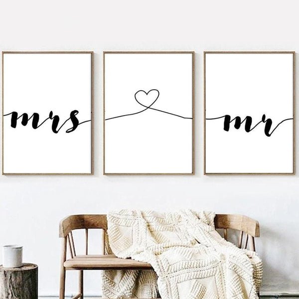 Mr & Mrs. Wall Art