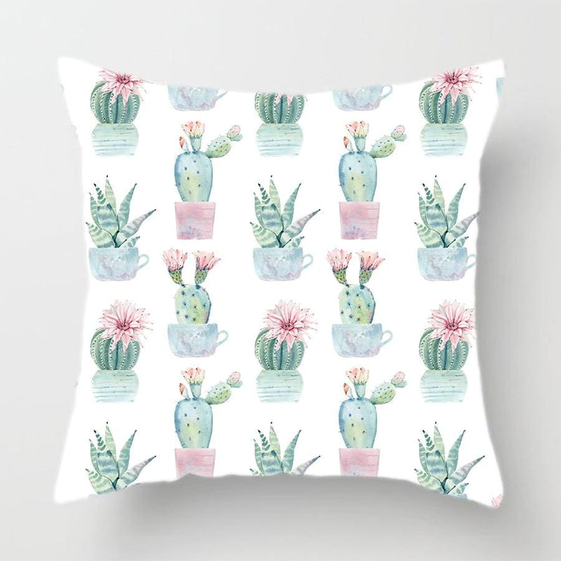 Cactus Flower Pillow Cover