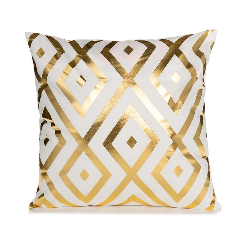 Gold Print Pillow Cover
