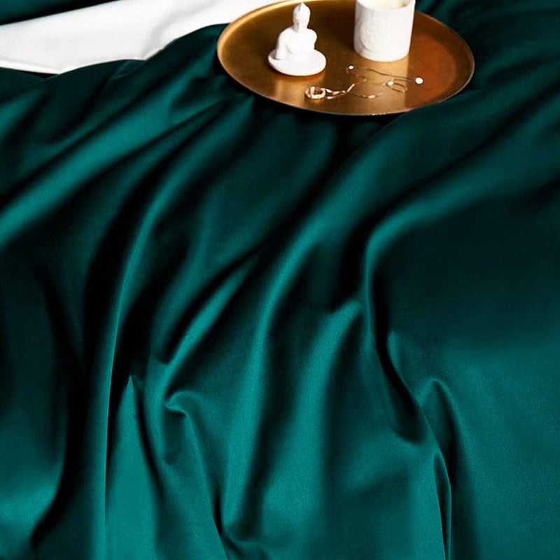 Marina Deep Green Duvet Cover & Sheet Set | 100% Giza Egyptian Cotton